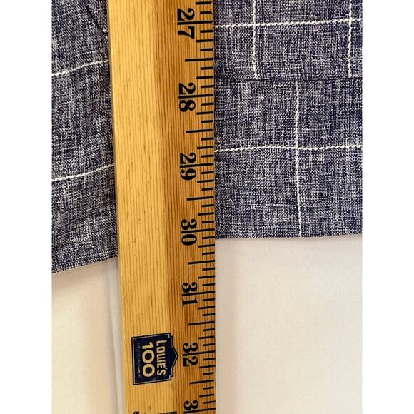 PJ Paul Jones Men’s XXL Blue White Windowpane Check 2 Button Long Sleeve Blazer - Picture 8 of 9